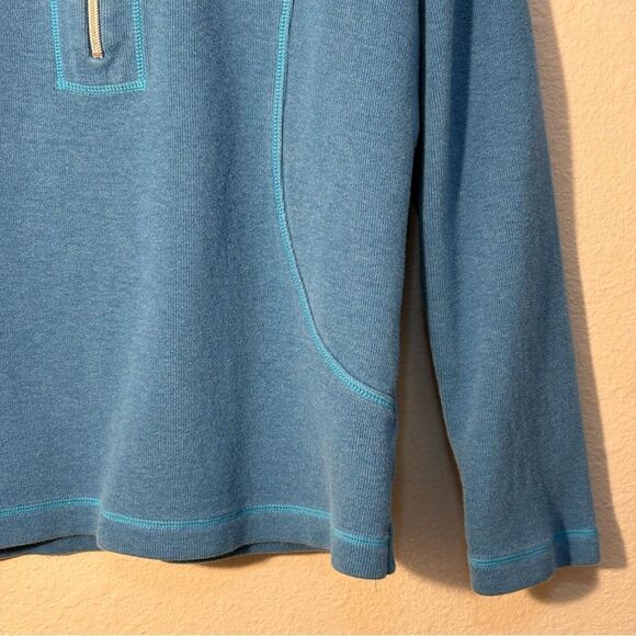 Tommy Bahama Brushed Cotton Half Zip Men’s L Vibrant Blue. - Picture 4 of 10